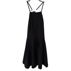 Lovers & Friends Black Dress Women's Size Medium Halter Lace Skater Glam Sexy